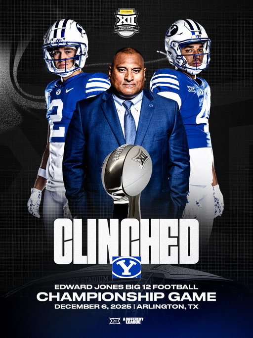CLINCHED❕
See you in Arlington Cougars 

Tickets 🎟️: bit.ly/4p2oiJ3

#Big12FB | @byufootball
