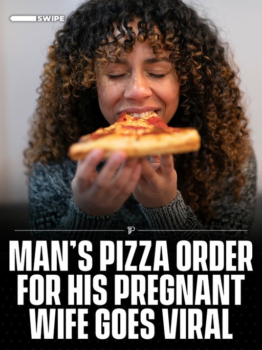Swipe ➡️ A husband’s pizza order for his expecting wife is blowing up online! 
“Thank you and Godspeed” 🤣😭

-

#pubity #viral #funny