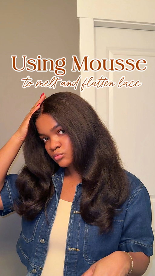 Using mousse to flatten your lace closure requires patience but it makes your closure flat without weighing it down. So if you like movement in your wigs then mousse is your best friend😁

You can see it also provided a hold for the wig when I tugged at it, it’s not holding spray oo but it does something🌚

Let me know if you have any questions!😘😘

#mousse #lacemelted #quickweave