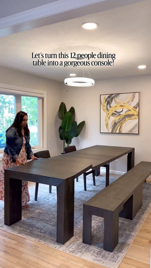 Small space but got big hosting dreams? This is the perfect furniture for your dining room! 
C0MMENT: Dining Table for all the 🔗

It can go from a  2-seater to a 12-seater in just minutes! It’s perfect for hosting dinner parties, game nights or just everyday use. The  bench stores all the extra panels inside!

Amazon Home Finds
Amazon Favorites 
Found it on Amazon 
Space Savings Furniture
Home inspiration 
Renter friendly
Viral finds I don’t regret buying