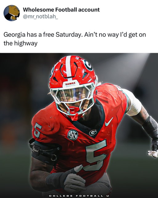 This is so out of pocket 😭

With Georgia’s win yesterday and A&M’s loss, the Dawgs await to see who they’ll play in the SEC Championship. With an Alabama win, they get a rematch. If Alabama loses, they’ll face Ole Miss and Lane Kiffin.