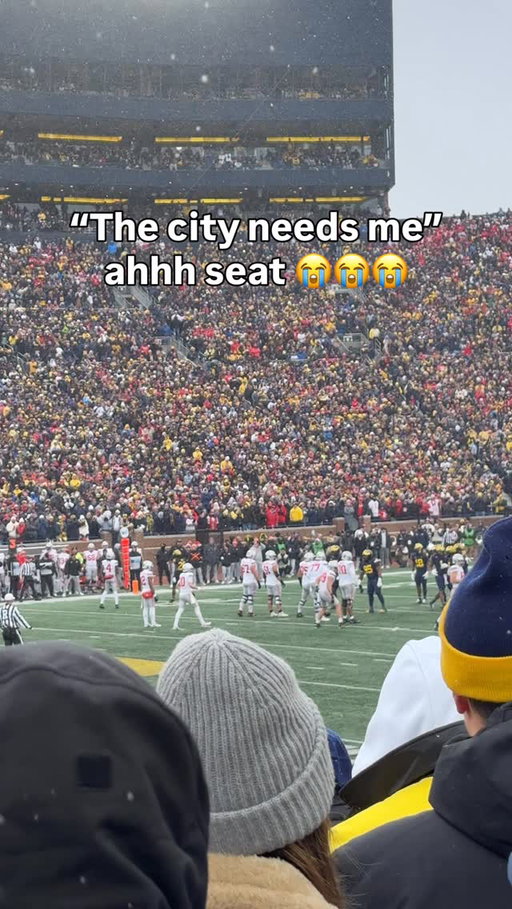Found Batman at the Big House #football #cfb #michigan #ohiostate #collegefootball