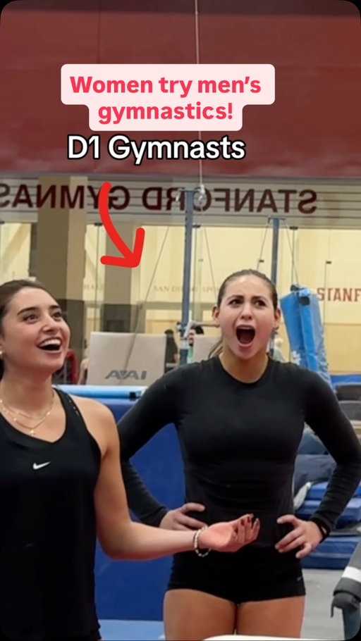 Women try men’s gymnastics 😂

Video shot at Stanford Open Gym reach out to @carloshojeda for information to join!

 #gymnastics #olympics #gymnast olympic sport