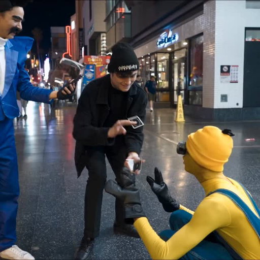 Street Cardistry with minion