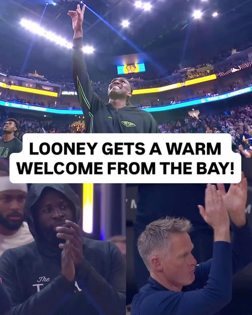 @looney receives a warm welcome in his return to the bay 👏 NOP/GSW • NBA TV • <link in bio>