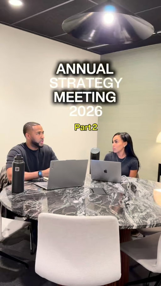 READ: Many people asked how to actually do your Annual Strategy Meeting. Heres how we do it! 

Choose a place away from home. Library, office space, coffee shop anything that removes distractions and boosts creativity.

Before the meeting, reflect on your year: what went wrong, what went right, what habits helped you, what needs to change. Go in prepared with your goals and categories already identified.

Start with finances — it touches everything. Then take turns choosing the next category. List your goals beneath each one and talk through EVERY goal. POKE HOLES‼️

Ask: “Does this make sense for this year?”
“Is this realistic with our schedules?”
Get clear, get honest, get aligned.

Seal it with a prayer, then transfer everything into your spreadsheet so you can track it each month and fully commit.

This meeting has changed our marriage, our money, our communication, and our growth more than anything else we’ve ever done.
And you can do it too.