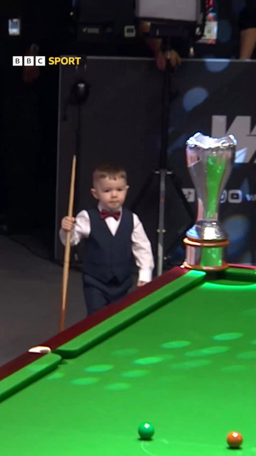One to watch out for at the snooker. A future star in the making, Jude Owens!