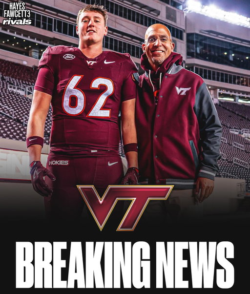 BREAKING: Class of 2026 OT Maddox Cochrane has Committed to Virginia Tech, he tells me for @rivals.ig  The 6’7 285 OT from Midlothian, VA was previously Committed to Wisconsin

“We’re building something special over here in Virginia”