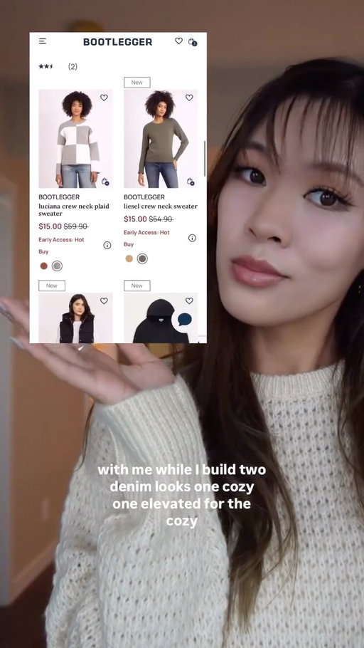 Cozy vs chic outfits 🤍 

If you’ve been looking for an excuse to online shop, this is it! @bootleggerjeans has such a wide variety of brands, there’s something for every look! 

Outfit 1:
 - @silverjeansco highly desirable high rise ultra wide leg jeans 
- @jjxx_official milly crew neck sweater 

Outfit 2: 
- @silverjeansco isbister high rise flare luxe stretch jeans
- @jjxx_official milly crew neck sweater 

shop your favourites online before they’re gone! 

•

•

•

#bootleggerjeans #cybermondaydeals #Weareallcreators #winteroutfitinspo #cozyoutfits #winterfashiontrends @creator.space.community