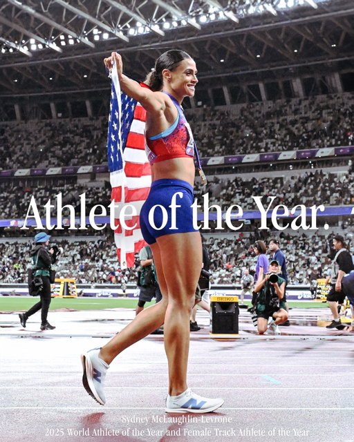 The best athletes in the world wear New Balance.

Congratulations to @sydneymclaughlin16, the 2025 World Athlete of the Year and Female Track Athlete of the Year.