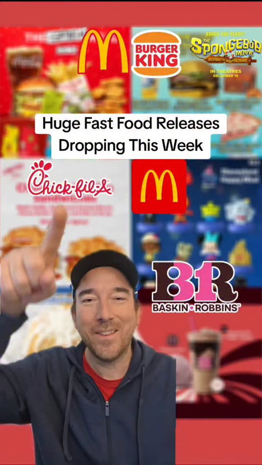 The might be the best week for fast food releases all year with some massive drops from McDonald's, Burger King, Chick-fil-A, Nothing Bundt Cakes, and Baskin Robbins.

There will be even more releases this week so stay tuned as they're announced, but to have this many big releases in one week is as fun as it gets with the Grinch, SpongeBob Squarepants, Disneyland, and Chicken and Waffles at Chick-fil-A.

Which ones are you excited for?

#fastfood #mcdonalds #burgerking #chickfila #spongebob