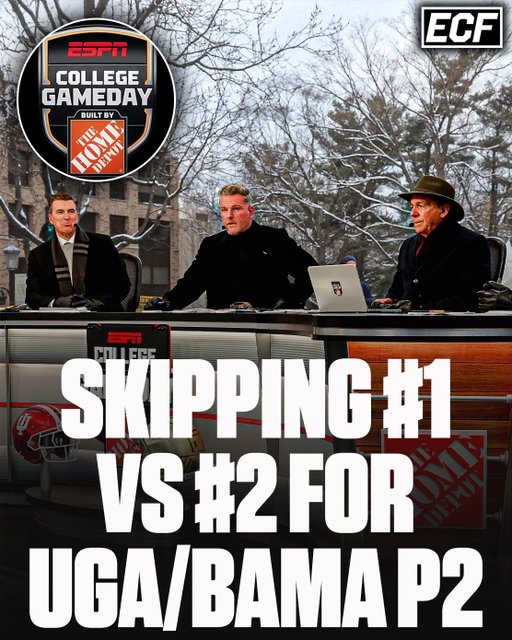 College Gameday is SKIPPING a #1 vs #2 showdown between Indiana and Ohio State for the SEC Championship between Georgia and Alabama 🤯

How do you skip a 1 vs 2 matchup???