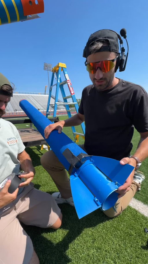 Will it survive???? @djiglobal @dji 

#dudeperfect #dpeditors #videography #productionlife #gear #actioncamera #dji #djiosmo #rocket #worldrecords #dart