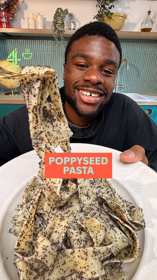 After many suggestions, @justinkaarthur is popping back over to Hungary to try out poppyseed pasta. Will it be better than chocolate pasta?!

Serves: 2
Cooking time: 20 minutes

Ingredients

200g tagliatelle
60g poppy seeds 
3 tbsp powdered sugar
3 tbsp butter

Method
1. Cook the tagliatelle according to the pack instructions
2. Meanwhile, blend the powdered sugar and poppy seeds together in a blender or using a pestle and mortar
3. Melt the butter over low heat
4. Strain the tagliatelle thoroughly, leaving a small splash of pasta water behind
5. Add the tagliatelle to the melted butter, then stir in the blended poppy seed mixture along with a little of the remaining pasta water. Mix until well combined
6. Serve warm and enjoy

#poppyseedpasta #pastarecipe #hungarianfood
