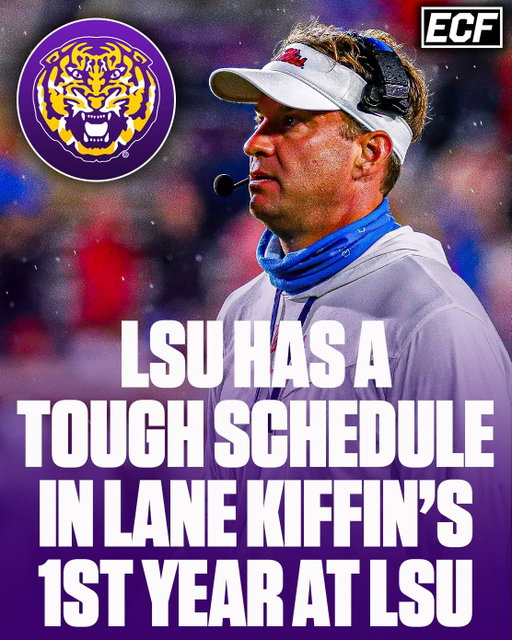 LSU has one of the TOUGHEST schedules in the country in Lane Kiffin’s 1st season with the Tigers 🐯 

LSU also has one more game they have to add for next season 

What will Lane Kiffin’s record be in year 1 at LSU? ⬇️