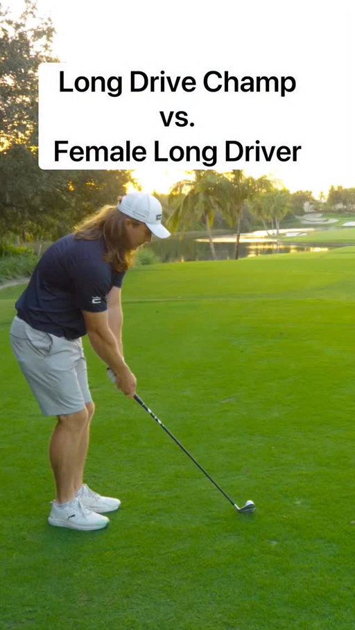 Here’s what happens when a World Long Drive champ plays a one hole match against one of the top female long drivers in the world! 🔥🔥

This was from the beautiful 9th hole at Trump International, a tough par 5 with water guarding the entire left side of the hole & traps surrounding the green. 

Cass & I both hit our tee shots into the right rough, avoiding the water, and then hit our 2nd shots up by the green, and from there it turned into a short game contest ⛳️

What do you think Cass’ longest drive is? 🤔