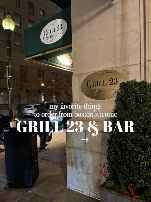 WHAT TO ORDER FROM ICONIC GRILL 23✨ in boston @grill23andbar 

Grill 23 & Bar is a renowned steakhouse in Boston’s Back Bay. Their cozy, dark wood interior is decked out for the holidays! Get warmed up at their table next to the fireplace. This is always a hot spot for dinner or drinks!

They serve the famous frosty martinis in glasses with crushed ice rims. I love the Big Crush martini 🍓 For entrées, the prime new york was perfectly cooked and we also loved the savory sauce on the oxtail bolognese 🍝 

Don’t skip dessert — we had a perfect frosty espresso martini ☕️ @grill23andbar also serves my FAVORITE cake in Boston…the famous coconut cake 🍰

Comment your favorite Grill 23 dishes ⤵️

#bostonfoodgram #bostonfood #grill23 #frostymartini #bostonfoodies #ilovemyboston