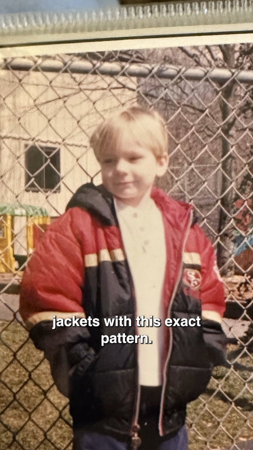 I bought my exact childhood 49ers jacket. Thank you @christoscloset for helping me find it!
