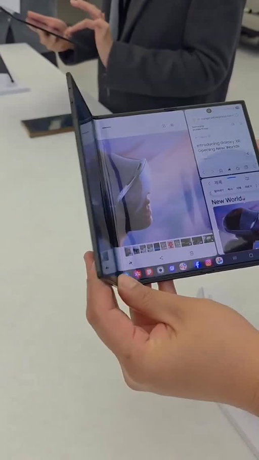 Samsung’s new Trifold phone looks interesting. Maybe a folding iPhone is getting closer too 🤔 .  Not my video fyi but wanted to share. #samsungtrifold