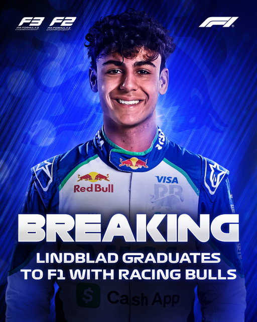 BREAKING: Arvid Lindblad graduates to F1 with @visacashapprb for 2026 🎓

HUGE congratulations to you, Arvid!!! 👏🥹

#F3 #F2 #RoadToF1 #F1 #ArvidLindblad