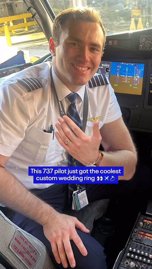 With this ring, I thee... surprise my United pilot fiancé with a ring made from a 737. 😍✈️ 
 
#Wedding #WeddingRing #Aircraft #AvGeek #UnitedAirlines