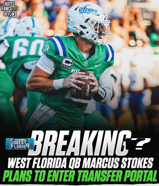 BREAKING: West Florida standout QB Marcus Stokes plans to enter the @TransferPortal, he tells @On3 
The 6’2 210 QB totaled 3,664 yards and 40 TDs this season

He’s been named a finalist for the Harlon Hill (D2 Heisman) & will have 2 years of eligibility left  Repped by @bnm.nil