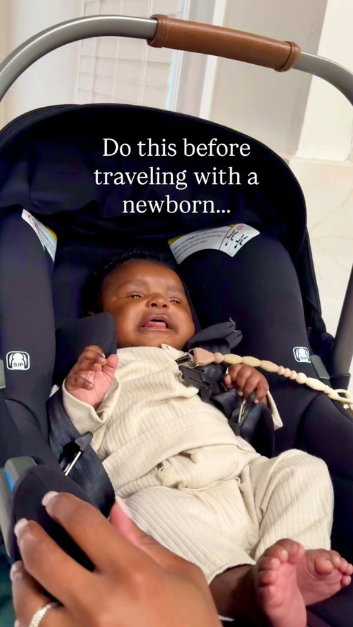 Send this to a parent with a newborn! Before hitting the road, we ALWAYS make sure Jax is already buckled in his car seat and sound asleep. If you have a lot of holiday travel this month like us, make sure you give this simple hack a try!

#newborntips #newbornbabies #traveltip #momtips