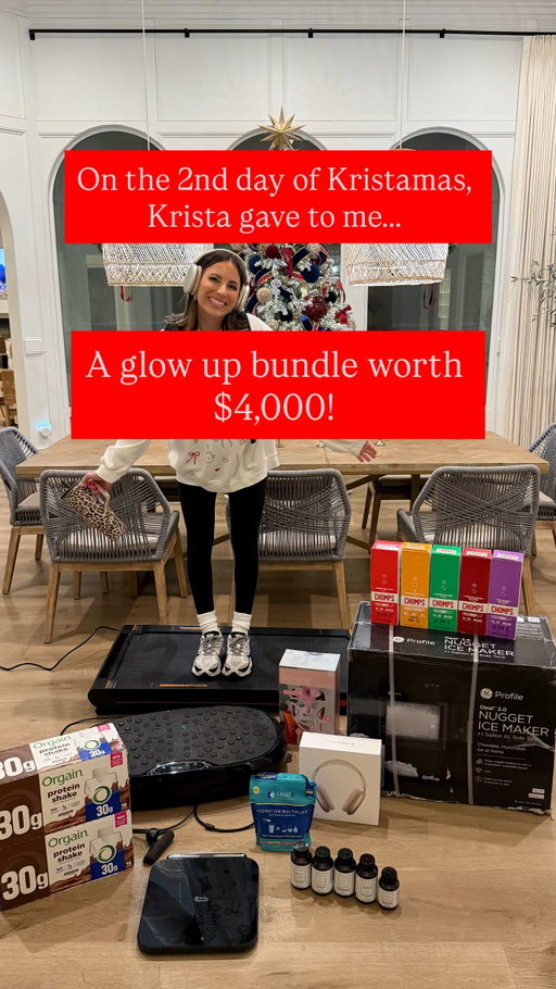 On the 2nd day of Kristamas, Krista gave to me a glow up bundle worth $4,000! This is just from ME to YOU! All you gotta do is like this post + comment a ⭐️ (each comment is an entry) + share this reel to your stories (we’ll ask for proof) and one of you will win ALL of this:
⭐️Walking pad
⭐️Jiggler
⭐️Nugget ice maker
⭐️Red light mask
⭐️Oura ring
⭐️Pair of New Balance
⭐️3 pack of my fav scrunch socks
⭐️Hume Body Pod
⭐️Brumate 40oz
⭐️Apple AirPod Max
⭐️Weighted vest
⭐️Orgain Protein Shakes
⭐️Pack of Liquid IV
⭐️Lotssss of Chomps
⭐️All of my favorite JS Health supplements
(total value $4,000)
This ends on 12/16/25 and the winner will be announced on this post ONLY so please don’t engage with any fake accounts! ILYSM! Merry Kristamas!
Winner: @kim_d_lopez