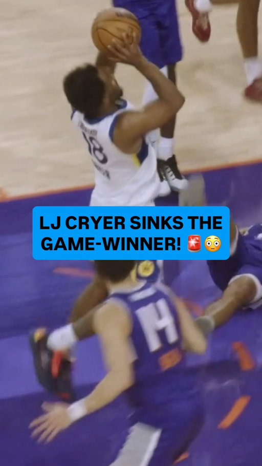 LJ CRYER IS COLD-BLOODED! The new @warriors Two-Way signee hit the game-winning shot with 3.5 seconds left to give the @gleaguewarriors a 111-110 victory over the Suns. 🚨
