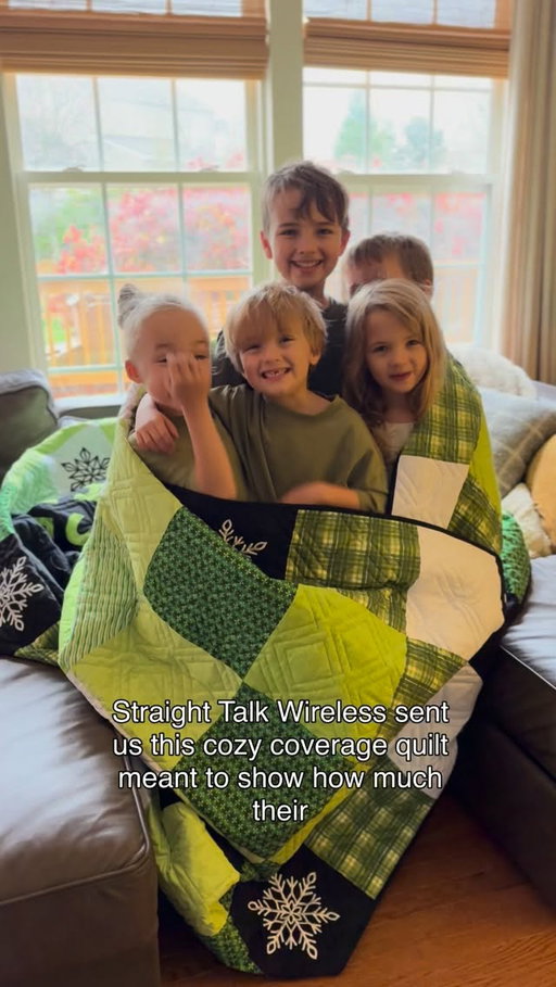 Okay so Straight Talk sent us this realllly big quilt to show off their coverage and I’m not even kidding...This thing covers ALL of us. 🤯 Like, the whole family. At once. The best part? Your family can GET COVERED this holiday season too! ⬇️

To enter for a chance to win: 
Like this post, follow @mystraighttalk, and comment “GET COVERED” below! 

#ad #straighttalkpartner

No Pur Nec. 50 US/DC, 18+/age of maj. Entry via Instagram or email. Ends 12/9/2025. Rules: Link in Bio.