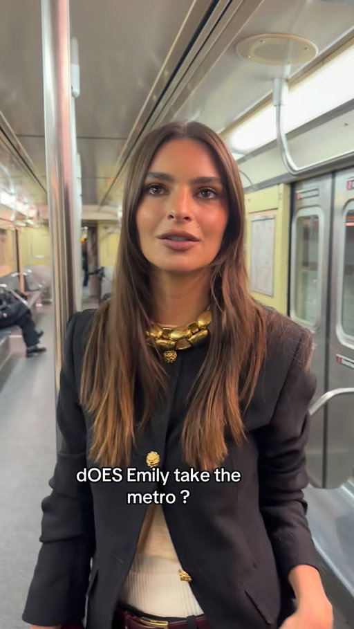 cAUGHT up w @emrata on the Chanel subway