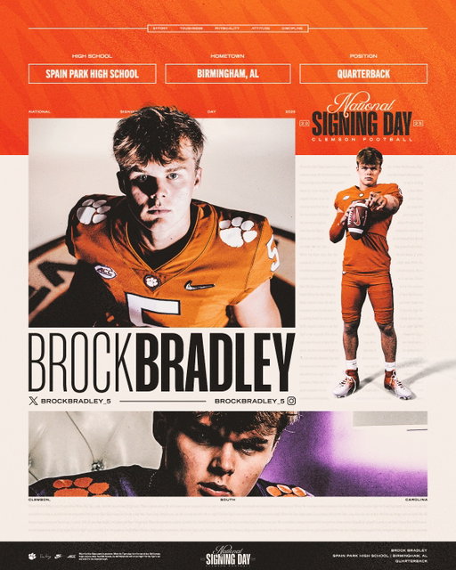 A shot-caller from Birmingham. Welcome to the family, @brockbradley_5! #ALLIN 🐅