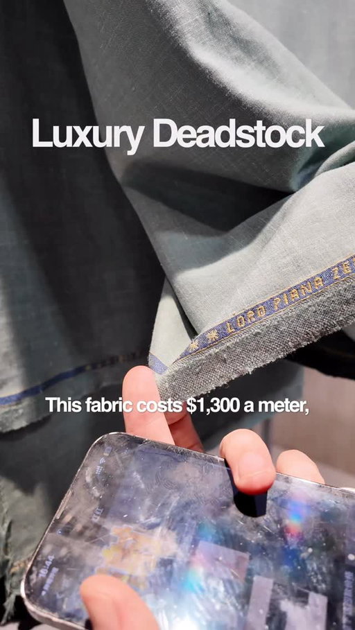Most people talk about “luxury fabrics” without ever seeing where they actually come from.
Today we visited one of my plugs who gets real deadstock straight from the Italian mills that have been around for over a century. These are the same mills Prada, Dior, Givenchy, Rick Owens, Louis Vuitton and Loro Piana pull from, the places that built half of modern luxury.

Access to this level of fabric is normally locked off, and the prices are usually wild. But because we buy in volume for clients, we get up to 70 percent off. My plug just got a new shipment in, and we were lucky enough to go through everything before they even started sorting and organising it.

High twist wools, coated nylons, technical blends, jacquards, all the stuff brands never show you but quietly rely on. If you care about quality, this is where the gap between “nice” and “serious” really starts.