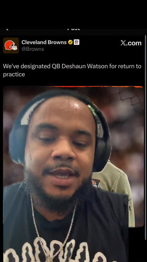 Deshaun Watson is BACK at practice for the Cleveland browns!