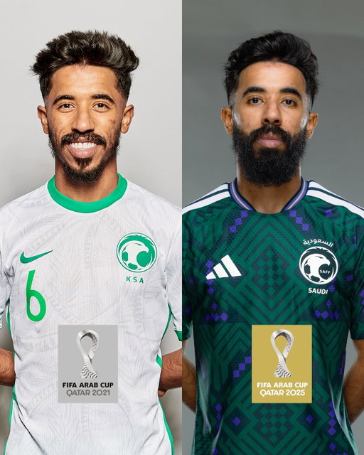 الأدمن فتح ملف 2021 📁😂
صور بين جلستي تصوير كأس العرب 2021 وكأس العرب 2025
__ذكريات قديمة، وروح جديدة! 🟢⚪️