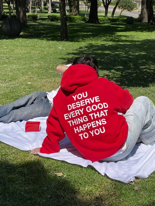 we made the coziest hoodie together!!! the Comfrt x WNRS hoodie is a reminder to stop doubting yourself and to start celebrating how far you’ve come. be a reminder that good things don’t happen because of luck, they happen because you deserve them ❤️