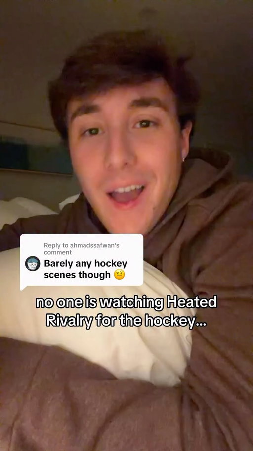 raise your hand if you’re watching @heatedrivalrycrave for the hockey… cmon don’t be shy! 🙈 #reels #gay #mlm #heatedrivalry #heatedrivalrycrave #heatedrivalryrachelreid