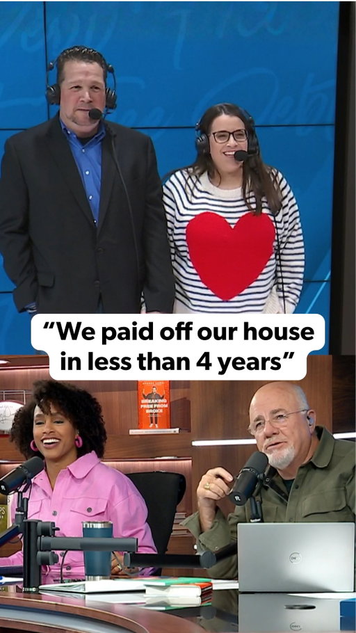 EveryDollar users Michael & Jill reached the Debt-Free Stage after paying off their $570,000 home in just 45 months. 

They cut expenses everywhere, from packing lunches to DIY landscaping. Now they live life with zero debt, a paid-for $800K home, over $1M in retirement, and the ability to cash flow their kids’ college. 

Their key to success: "Budget, sacrifice, teamwork."