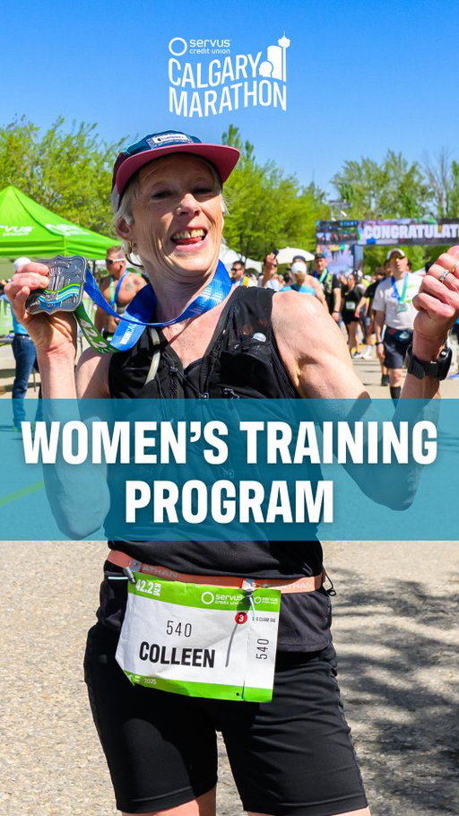 🔥 BIG NEWS 🔥 

Registration is officially open for the 2026 Servus Calgary Marathon Women’s Training Program - our brand-new, FREE 20-week journey built for women, and those who identify as women, who are ready to level up and crush their marathon or half-marathon goals. 

Join us as we work towards the Servus Credit Union 42.2 km or Centaur Subaru 21.1 km on Sunday, May 24, 2026.

Developed in partnership with local female coaches and experts, this 20-week program officially kicks off on January 5.

Get ready for motivation, empowerment, expert support… and one seriously powerful community.

Who’s in?! 🔥👟 
Register now at the link in our bio!

#calgarymarathon #morethanrun
#servuscalgarymarathon runyyc runcalgary