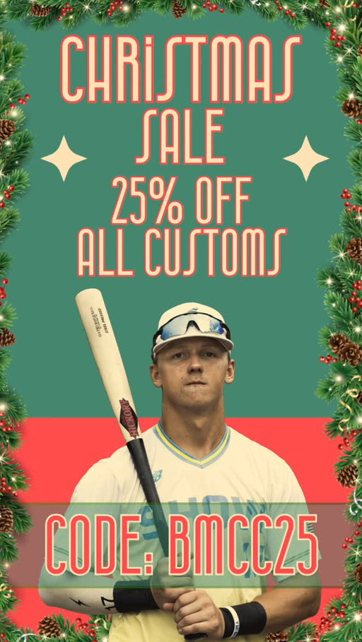 Get yourself a @oldhickorybat for Christmas this year, you can get 25% custom bats with code BMCC25.
Happy holidays!