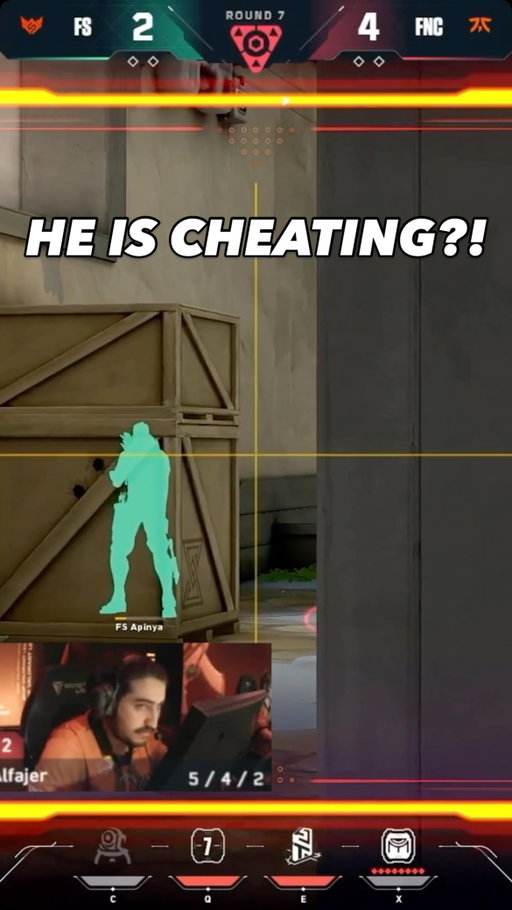 HE’S CHEATING?!! 

@fnatic.valorant 
#valorant #valorantmemes #esports #fnatic #gaming #valorantesports