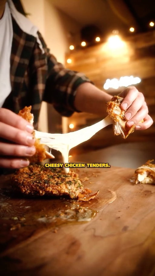 Brown Butter Cheesy Chicken 🍗 

🧈 Browned Garlic Butter:
🔸 8 tbsp Salted Butter 
🔸 2 tbsp Minced Garlic
🔸 2 tbsp Parsley
🔸 1 tsp Black Pepper

🔹Melt butter over medium heat  and stir until the milk solids turn golden-brown. Remove from heat and add garlic. Stir for 2 minutes. Add parsley now or after you’ve coated your fried chicken.

🐓 Fried Cheesy Chicken Tenders:
🔸 4 chicken breasts
🔸 4 mozzarella sticks
🔸 2 cups of potato starch or flour
🔸 1 tsp MSG
🔸 1 tsp Garlic Powder
🔸 1 tsp Black Pepper
🔸 2-3 eggs
🔸 Chicken Seasoning

🔹 Season your chicken breasts and cut a hole length ways and slide in a mozzarella stick. Coat your chicken in raw egg and coat in a Mix of starch, msg, black pepper, and garlic powder together. Do this 2 times. Fry your chicken at 375°F until cooked through (165°F) 
Lather your fried chicken in your browned butter and sprinkle with parsley (if you didn’t already mix it in)

#friedchicken #chickentenders