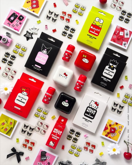 SUPER LIMITED SUPPLY 🍎⭐ omg @hellokitty and friends x starface is back while supplies last !! act fast 2 grab the full guest list :)

🎀 hello kitty compact + refill + star balm

🩷 kuromi compact + refill

🍰 my melody compact + refill

🖤 badtz-maru refill

💚 keroppi refill
