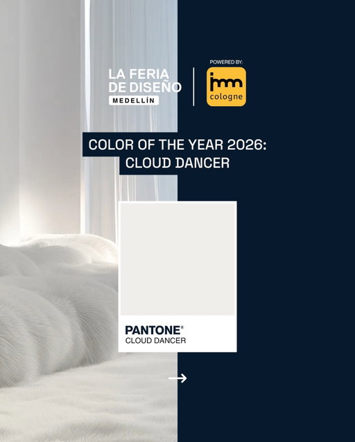 @pantonelatinoamerica Presenta el Color Pantone del Año 2026, PANTONE 11-4201 Cloud Dancer.

Este no solo es un color, sino el ánimo del diseño global.
Moda, interiores, producto y arquitectura toman dirección con esa tonalidad.