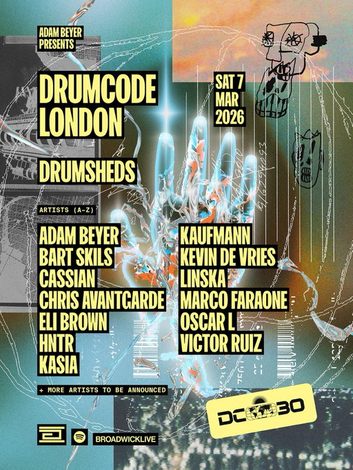 DRUMCODE LONDON RETURNS 💣

London, we’re back next year after 2 sold out shows at @drumsheds in ’24 & ’25.

Another massive take over awaits, with a stacked lineup and a few huge surprise B2Bs still to be announced. 👀

Line up → @realadambeyer, @bart_skils, @cassian, @chrisavantgarde, @elibrownbeats, @hntrnet, @kasia.music_, @kaufmann.unofficial, @kevindevriesmusic, @linska, @marcofaraoneofficial, @oscarldj, @victorruizdj + more TBA. 

📍Drumsheds
📆 7 March 2026

Pre-sale → 9am GMT 10/12
On sale → 12pm GMT 10/12

🔗 Link in bio to sign up

#Drumcode4Life