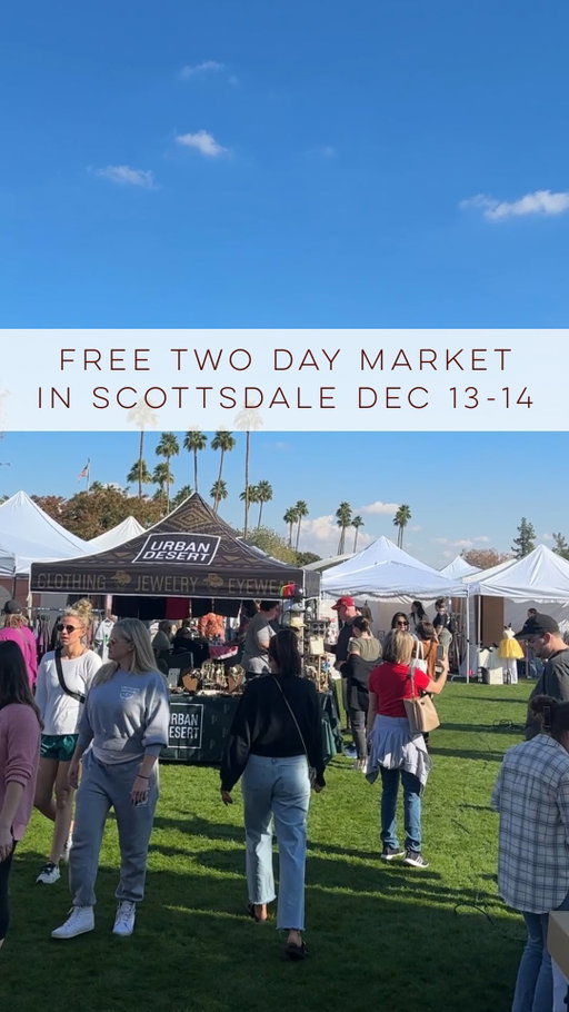 Share this and see you at the @merchantilemarket’s merriest market of the year (now an entire WEEKEND 🙌🏼) happening on Saturday, Dec. 13th from 10am-5pm and Sunday, Dec. 14th from 10am-4pm at Scottsdale Civic Center, for Merry Merchantile Market 🦌🎄🎅🏼

✨Come experience:
-200+ vendors
-Specialty Food & Drinks
-Beer & Cocktails 
-Live Musicians
-FREE Ornament Crafts for Kids
-Character Appearances and face painting
-Piercings & Tattoos
-Permanent Jewelry, Custom Engraving & Charm Bars
-Bracelet Making Station
-Hat Bars, Boot Bars & Apparel Personalization
-DIY Christmas Ornament Bar
-Perfume Bar
-Holiday Photo-op Backdrop
-Meet-and-greet with Santa (10am-2pm)
-Santa’s Holiday Hotline (starts at 2pm)

🎉 PLUS we can’t forget about the giveaways! @merchantilemarket is giving away a FREE piece of jewelry to the first 100 people in line at the welcome booth on BOTH days, a raffle basket filled with vendor goodies.

They are also proud to be partnering with Hope Women’s Center for a toiletry drive! Kindly drop off a FULL SIZED toiletry item at our info booth & receive an extra ticket for our raffle basket!

FREE ENTRY - FREE PARKING - PET FRIENDLY

*they highly recommend carpooling or using a ride-share for a smooth arrival*

🚨 can’t attend this one?? Mark your calendar for the 2026 January Market happening January 10 & 11 🩷

Have so much fun 🎅🏼