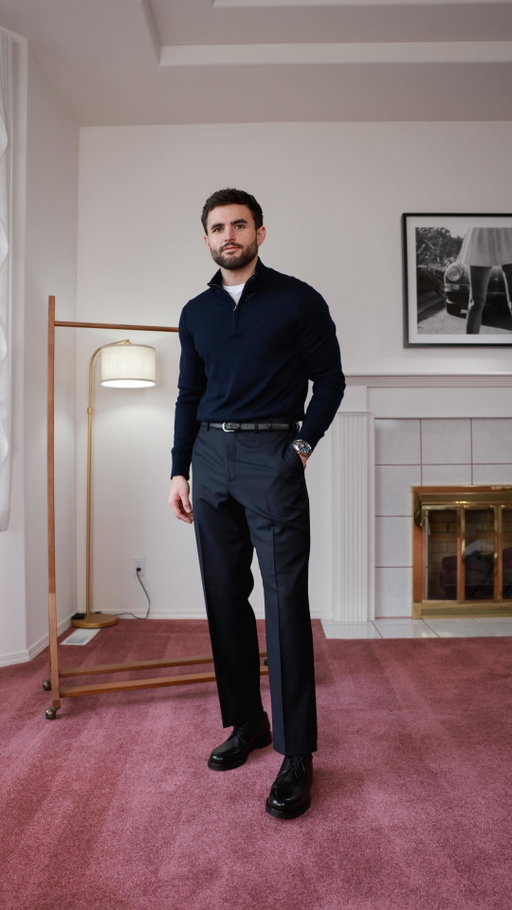 Send this to a guy riding the quarter zip trend. 

You can find the full outfit in my profile.

#mensstyle #quarterzip #minimalstyle #mensoutfit