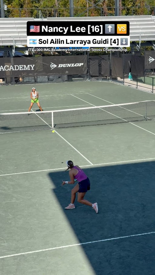 Great point won by @nancyleetennis 🇺🇸 against Sol Ailin Larraya Guidi 🇦🇷 in the 3rd round of the ITF J300 IMG Academy International Tennis Championship at the @imgatennis . 

#tennis #tennislegend #imgacademy