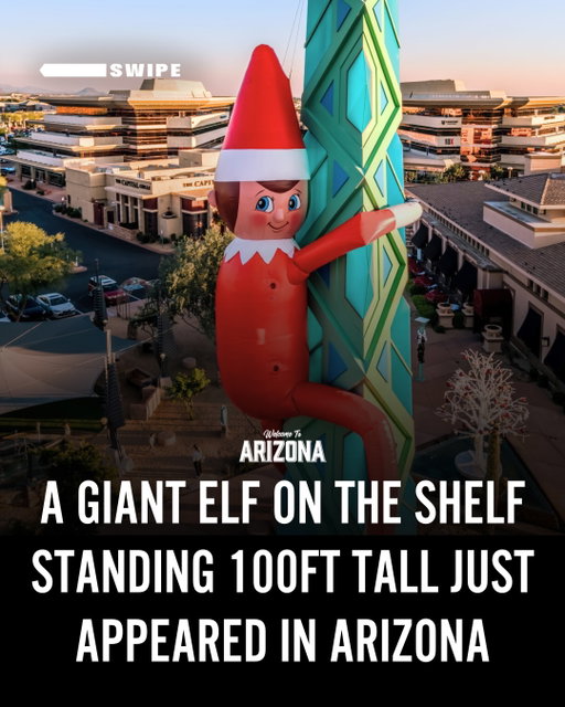 The giant elf on the Spire is back in Scottsdale, have you seen it? 😮🧝🎄 Standing at nearly 100 feet tall, it has become an Arizona holiday tradition.

📍 Southeast corner of FLW and Scottsdale Rd

#arizona #christmastime #holidays #winterwonderland #familyfun #photoop #christmastree #viral #elfontheshelf #christmastradition #holidaytraditions #holidaydecor