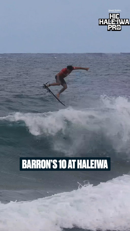 Rocked up and dropped a 🔟

@barronmamiya just stuck this massive combo at the HTA HIC Hale’iwa Pro | @hawaiihta @hicsurf 

🎥 @chlala_shoots